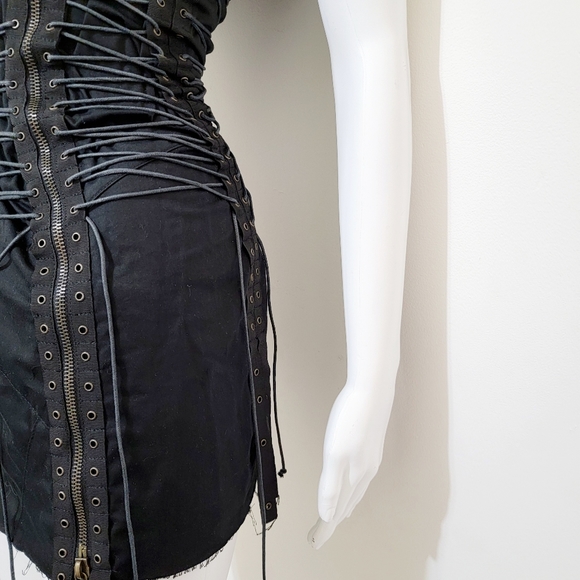 *SOLD* Ultra Rare 90s Plein Sud Lace Up Mini Corset Dress - Picture 12 of 13